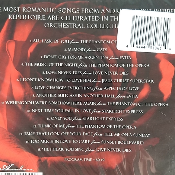 Andrew Lloyd Weber Compilation CD, 15 tracks, Factory Sealed - Picture 5 of 7